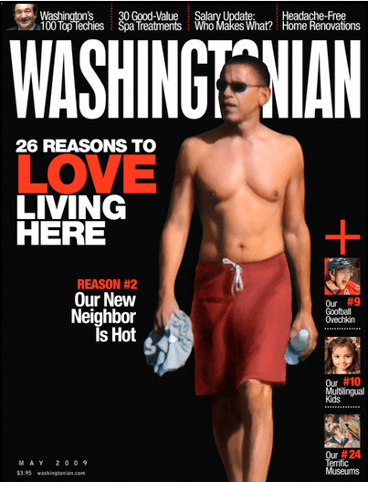 Obama on Washingtonian Magazine's cover