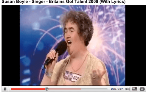 Susan Boyle singing Susan Boyle, the new superstar