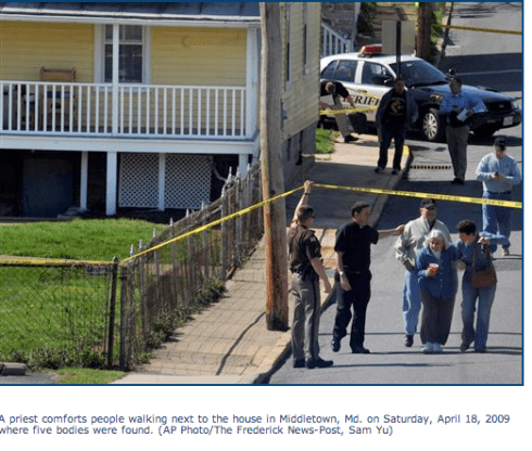 Crime scene at the Wood's home
