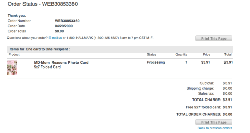 Free Mother's Day card