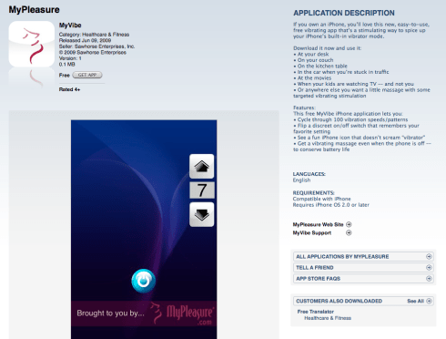 MyVibe App at iStore