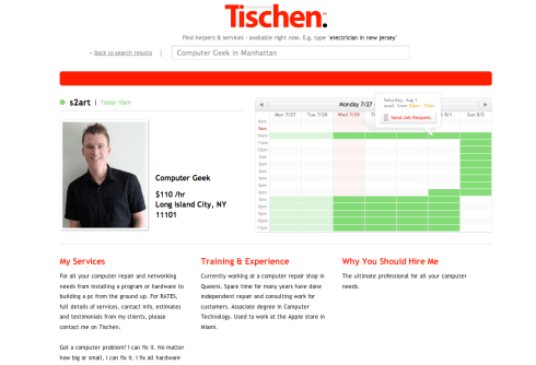 User Profile on Tischen