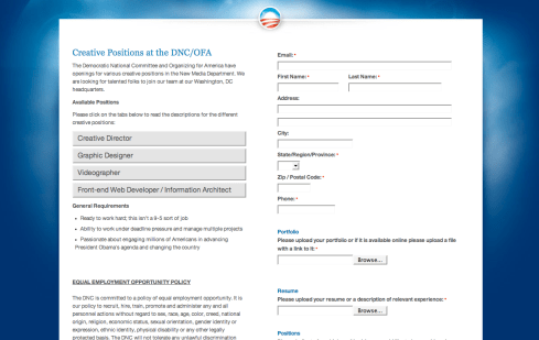 President Obama is hiring creatives President Obama is hiring creatives