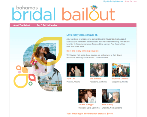 Bridal Bailout Winners