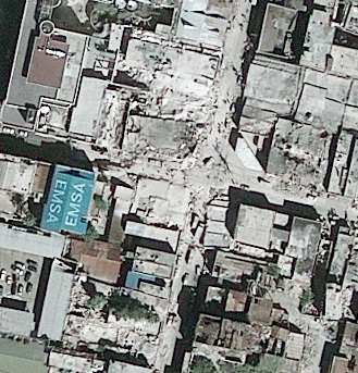 Satellite picture of Haiti taken yesterday by Geoeye