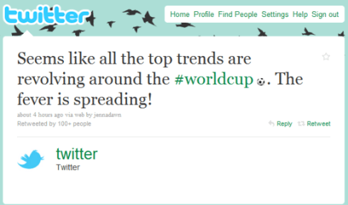 Twitter World Cup Soccer Ball