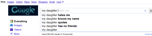 Google Instant "My Daughter"