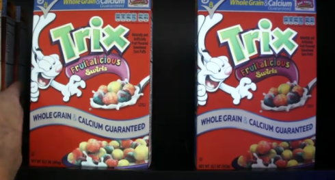 general mills blinking cereal box